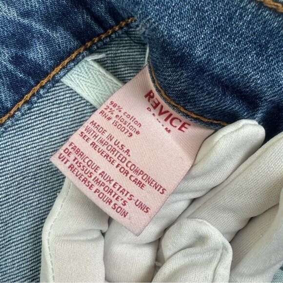 Revice Denim Venus Star Butt High Waist Crop Skinny Jeans Medium Wash Blue Sz 27 - Picture 9 of 14